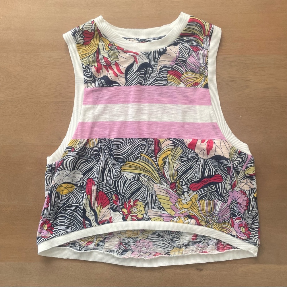 Free People FP Movement - Printed Love Tank - Floral and Stripes